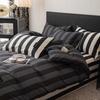 Минималистичный черно-белый полосатый комплект постельного белья Lilang