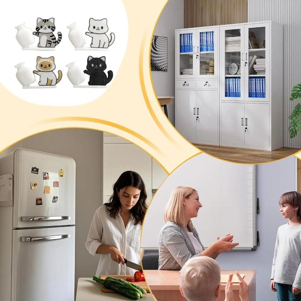 Magnetic Cat Hair Storage Memorial Box Acrylic Cat Refrigerator Sticker  for Home Decoration