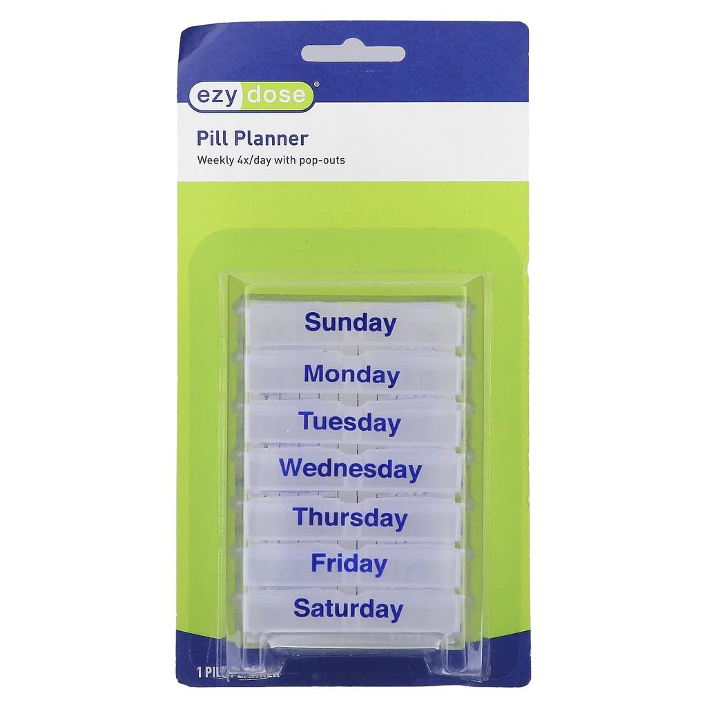 Органайзер для таблеток, еженедельный 4 раза в день (Выскочить), 1 Планировщик таблеток