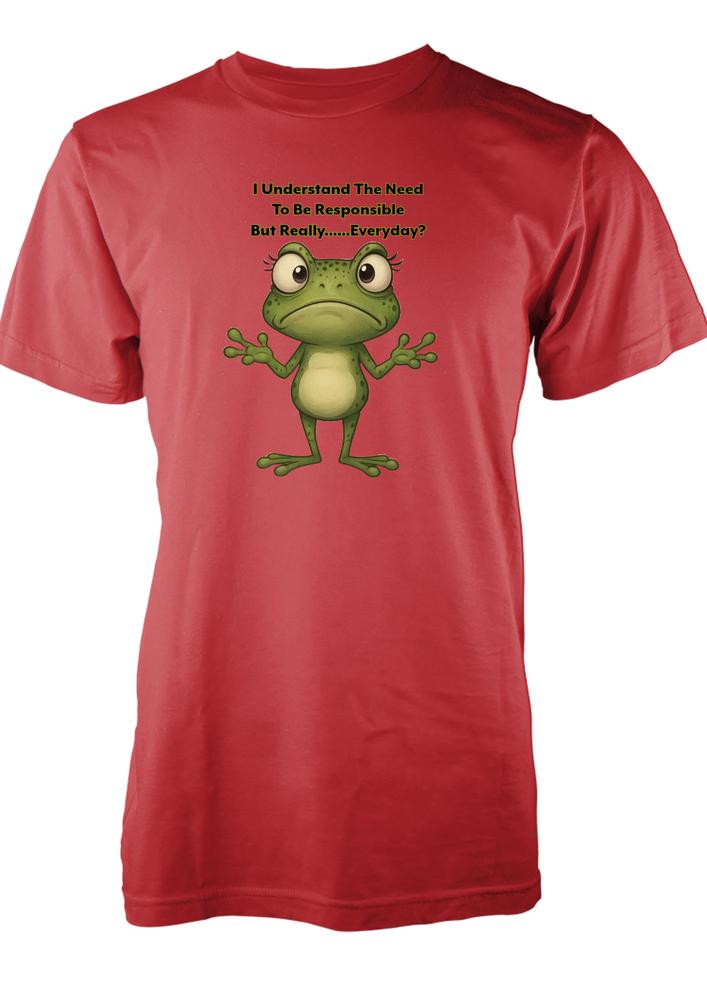 Bnwt Frog Adult TShirt With Free Personalisation Responsible Really Birthday
