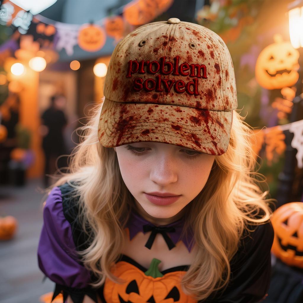 Мужские и женские повседневные шляпы с темными пятнами крови, шляпы с пятнами крови для решения проблем