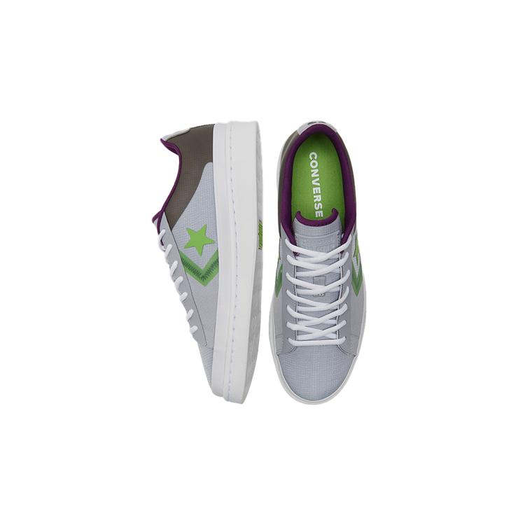Кожаные низкие кеды Converse Pro 'Miami Vibez - Gravel Bold Wasabi' 170758C