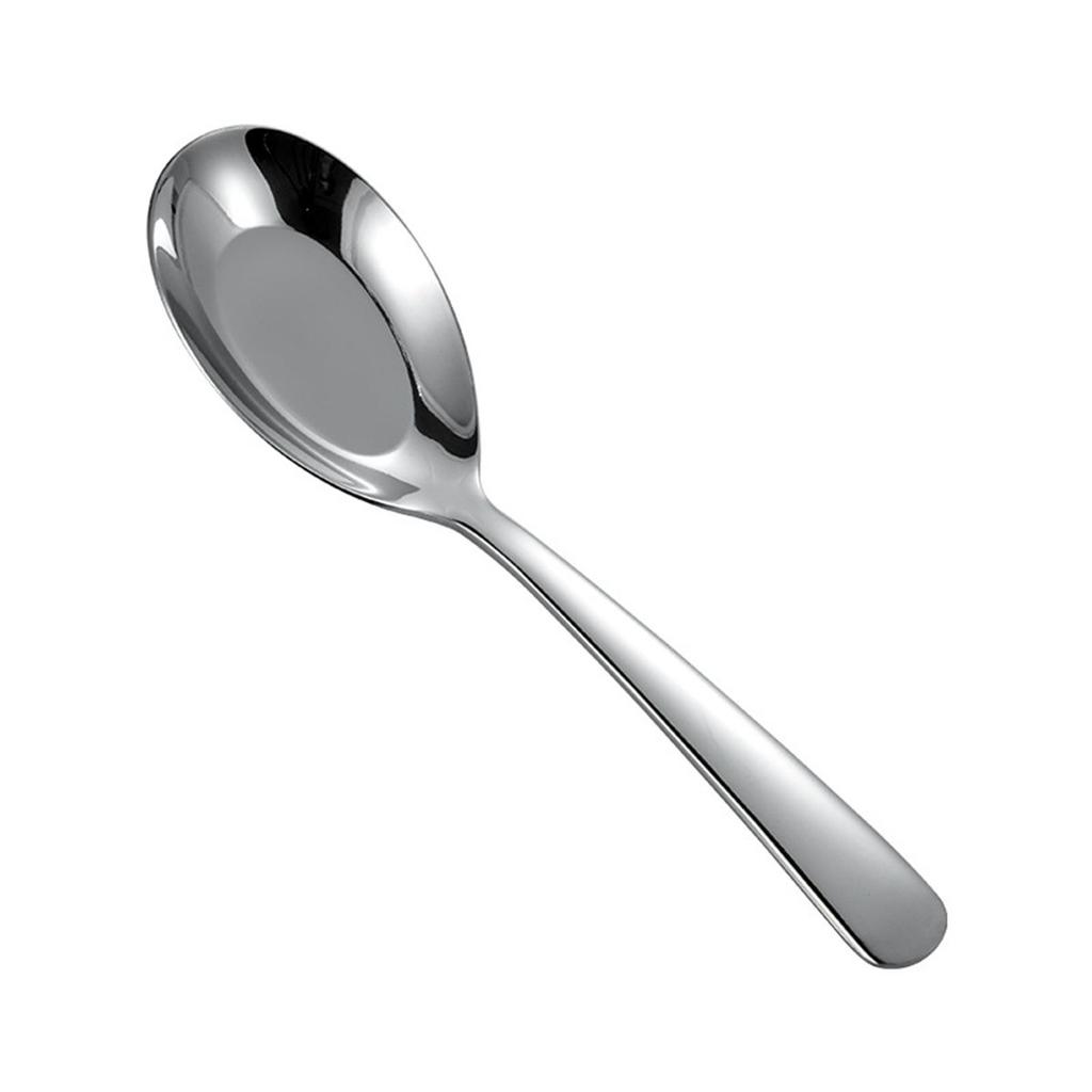 Home Cooking Stainless Steel Kitchen Soup Spoon Flatware Dinner Scoop Tableware