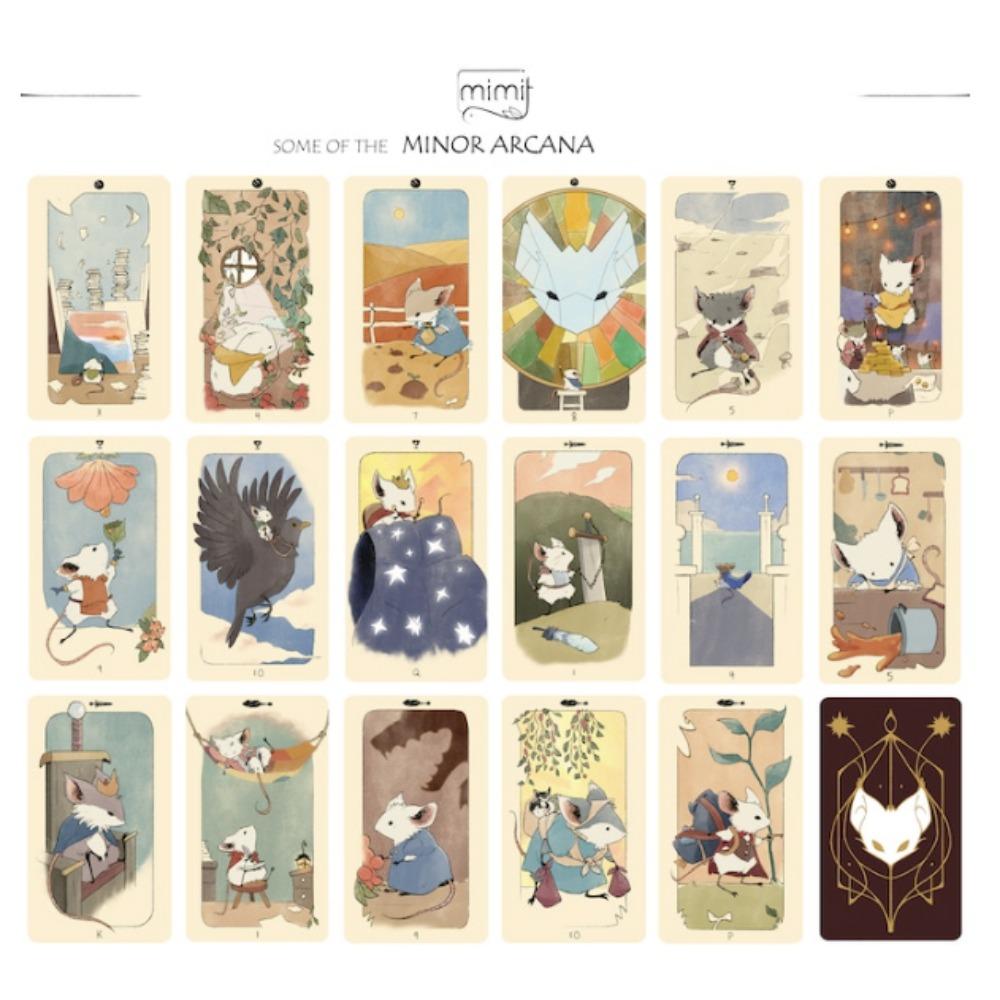 78 шт. Карт 10,3*6 см MIMIT | Мини-Таро Мышей: Маленькая колода Таро, наполненная большими жизнями и приключениями // Читать, играть и рассказывать.