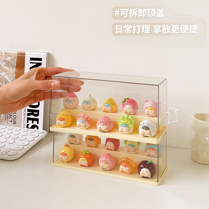 Small decorative items, figurine display cabinets, blind box display racks, storage acrylic transparent dust-proof storage boxes
