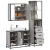 VidaXL 3-piece Bathroom Furniture Set Sonoma Grey, Storage Cabinet, Bathroom Cabinet, Vanity Unit 3301153