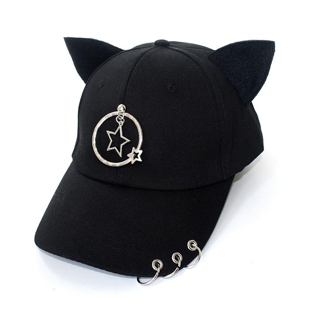 Cotton Baseball Caps Cat Ear Sunscreen Hat Creative Dad Hat Street Dress