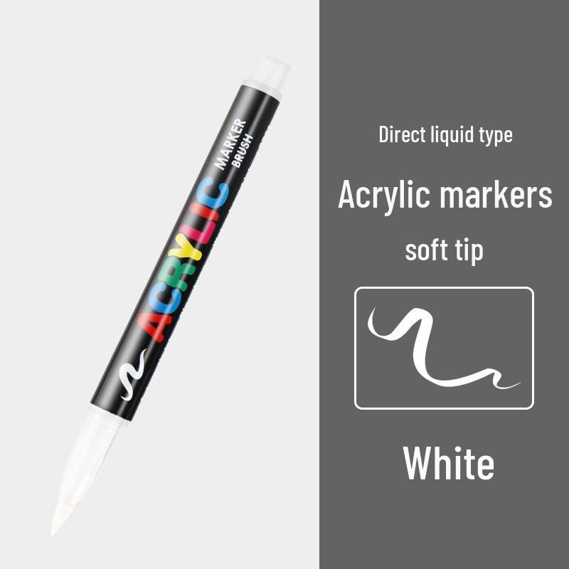 8101 Акриловые маркеры с мягким наконечником - 12/24 цвета для студенческого творчества, DIY и граффити