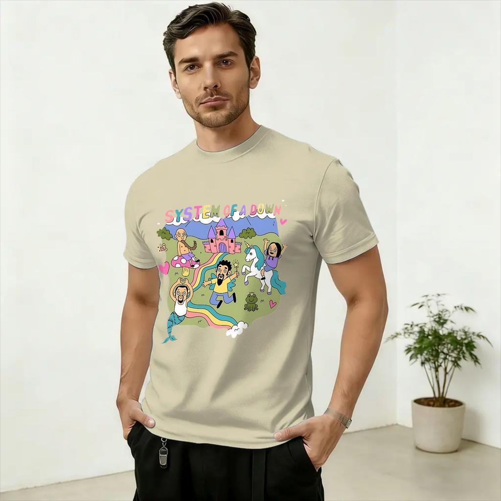 Vintage T-Shirt Summer Band SOAD Live 2026 Concert Hippie T Shirts Cotton Tshirt for Unisex Y2K Casual Pattern Short Sleeve Tops