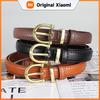 Nouvelle Ceinture À Boucle Pour Femme, Tendance, Polyvalente, Décoration Simple, Couleur Unie, Ceinture Fine, Adaptée Aux Jeans