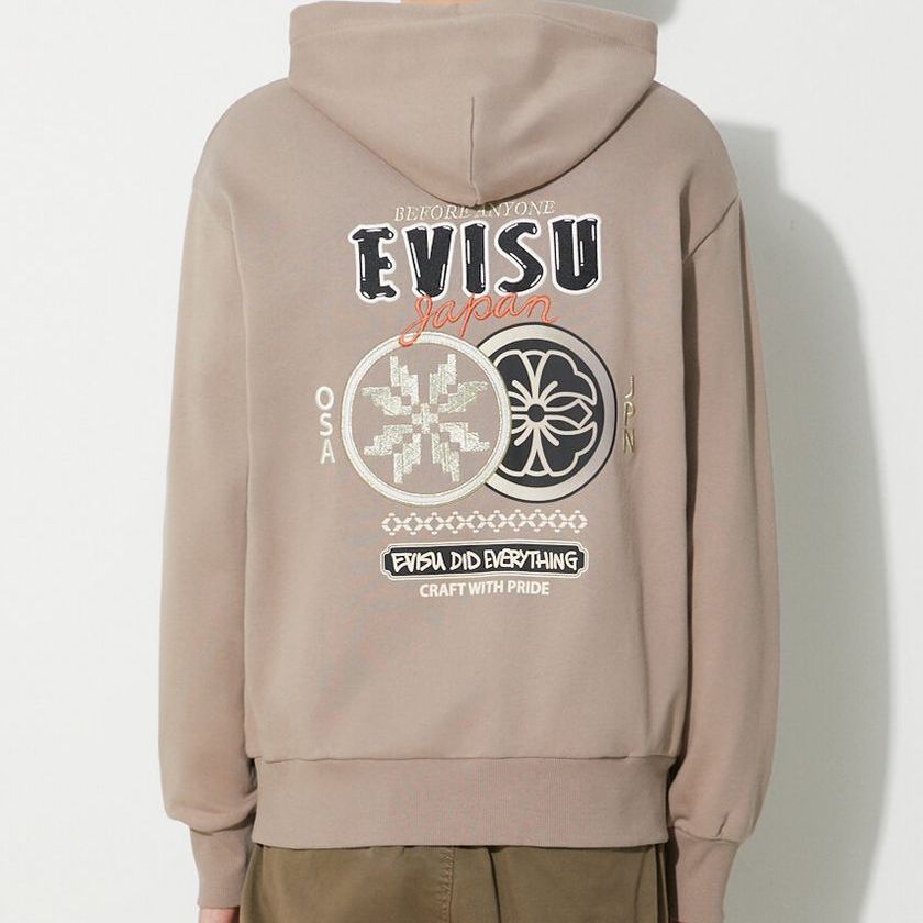 Evisu Свитшот Повседневная Мода Худи Мужские худи 2EAHTM3SW1076RXCT