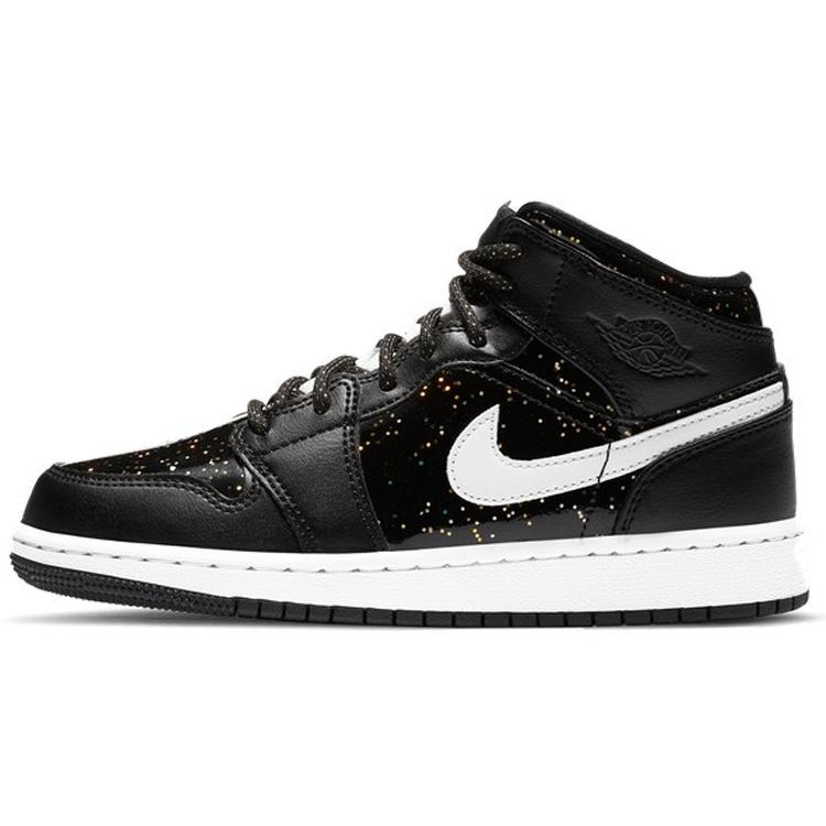 Jordan 1 Mid Black Speckle GS AV5174-001