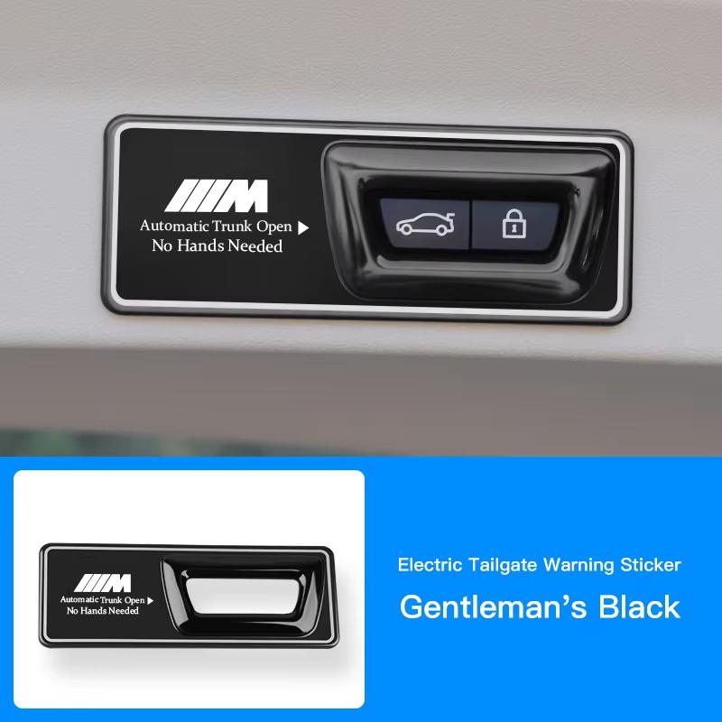 Car Sticker 3D Metal Style Trunk Lid Reminder Emblem Sticker Car Automatic Lift Button Tips Protective Decal For BMW M3 E39 E36 FCNP8