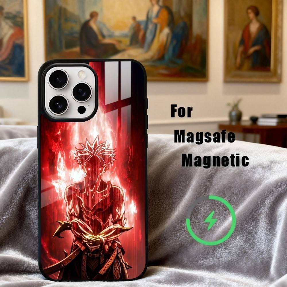 Чехол для телефона Manga R-Ragna C-Crimson-N для iPhone 17,16,15,14,13,12,Plus,Pro,Max с магнитной беспроводной зарядкой Magsafe