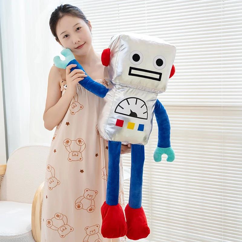 Creative Anime Robot Plush Toys High Quality Stuffed Technology Long Legs Robot Doll Funny Children Room Bed Decor Birthday Gift