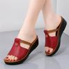 2024 Summer Women Wedge Sandals Premium Orthopedic Open Toe Sandals Vintage Anti-slip Leather Casual Female Platform Retro Shoes