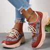 Versatile Thick Soled Small Fragrant Women's Sports Shoes Comfortable Lace Up Casual Single Shoes