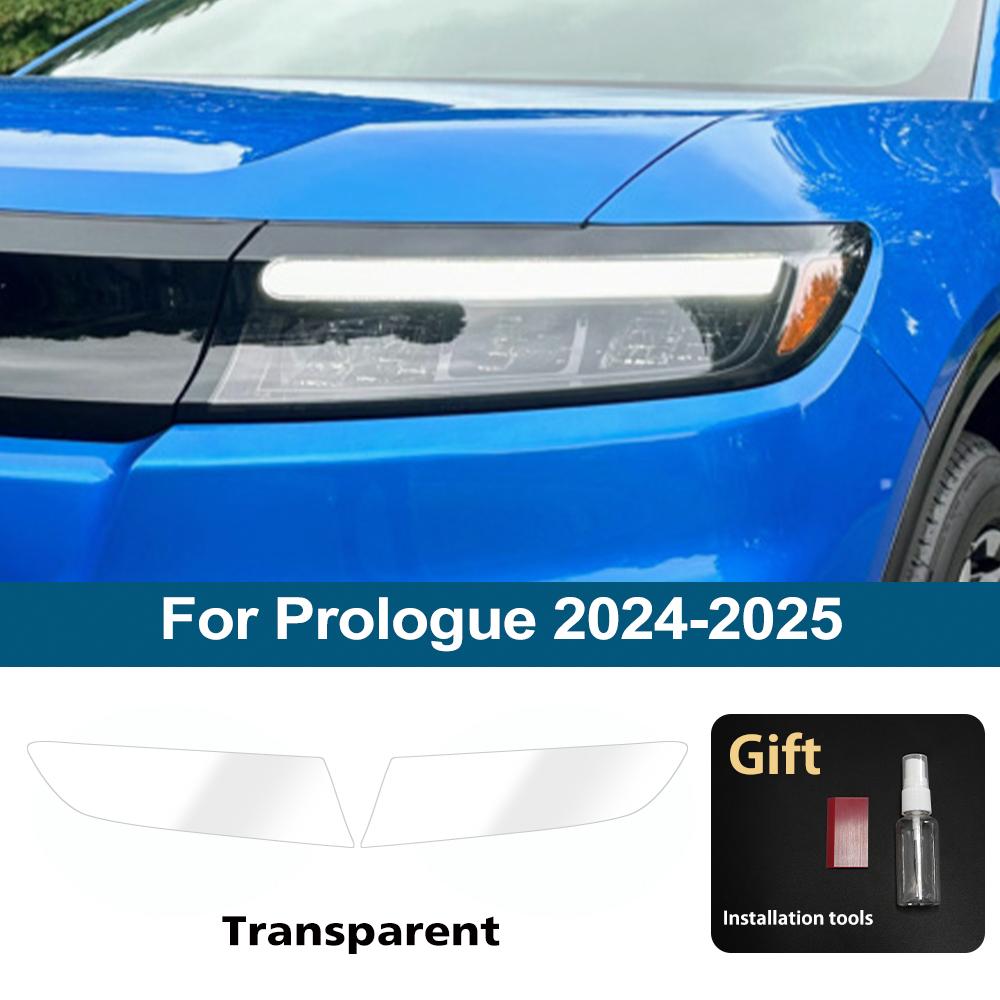 Car Headlight Protective Film For Honda Prologue 2025-2025 Smoke Black TPU PPF Vinyl Wrap Film Pre-cut Anti-Scratch Custom Fit