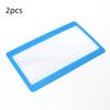 2Pcs Portable Pocket Card Magnifiers Slim Compact Magnifying Glass for Camping Travel  Reading Use