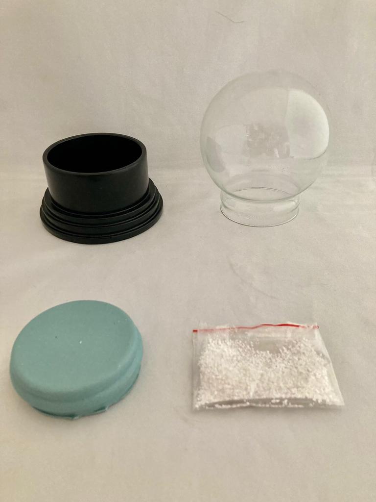 Snow Globe Handmade Kit, Large Size (glass Sphere 100mm)