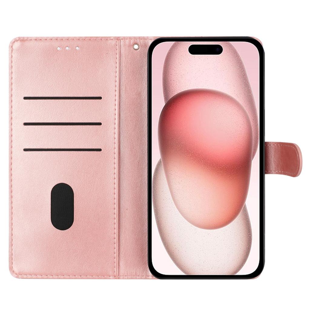 For iPhone 16 Wallet Case Butterfly Floral Imprint Leather Stand Phone Cover