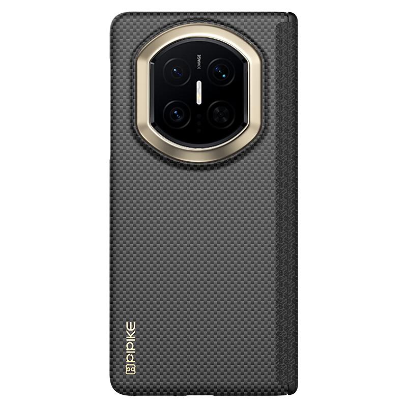 Pipike New Release Kevlar Woven Huawei Mate X7 Case Ultra-Thin Magnetic Black Protective Cover