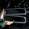 Зеркало заднего вида для интерьера автомобиля, декор со стразами, кристаллами и бриллиантами, украшение для зеркала заднего вида, блестящие автомобильные аксессуары для женщин