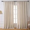 Blackout Curtains No Drilling Modern Simple Solid Color High-end Linen Style Rod Drapes