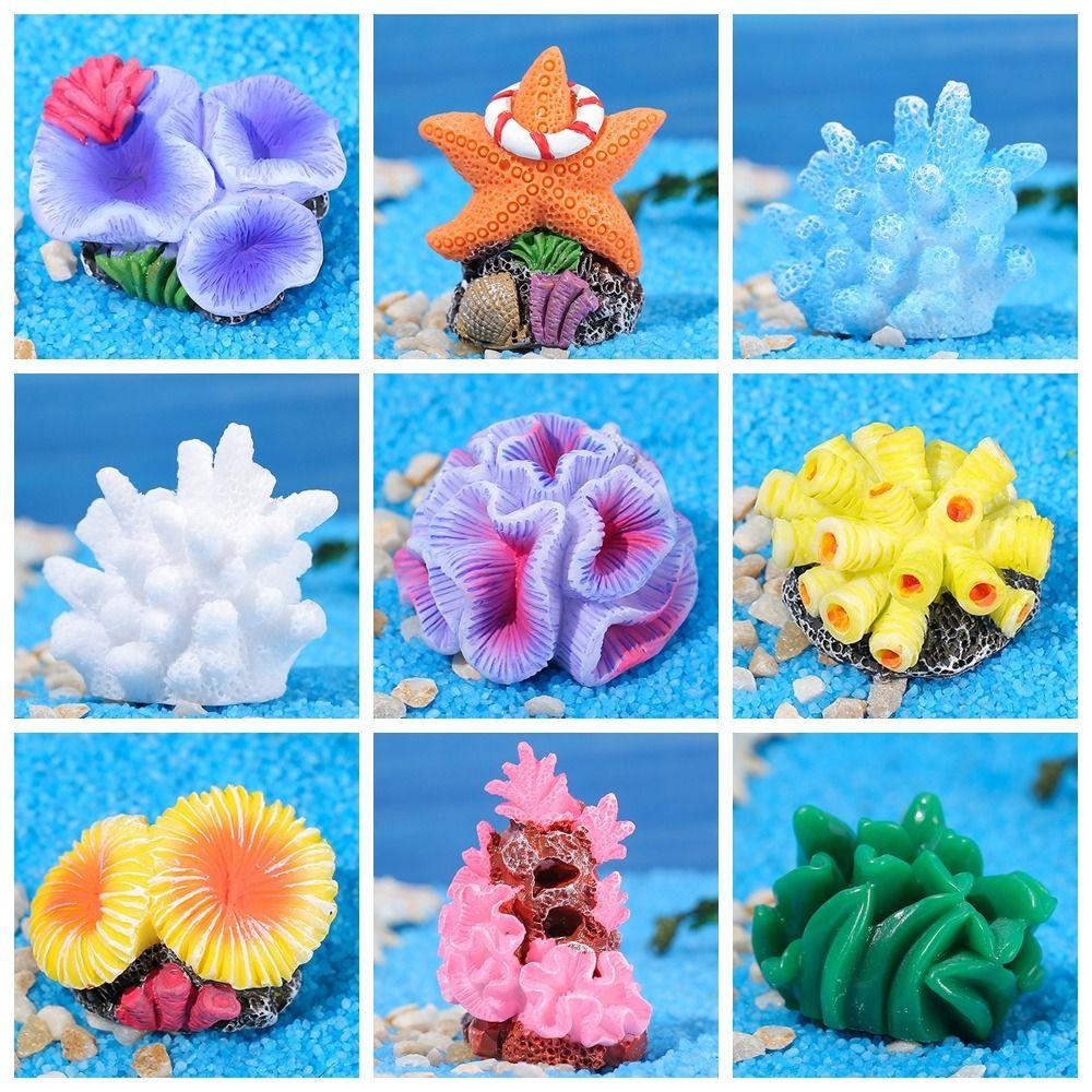 Многоцветная имитация морской звезды Микропейзаж Смола Рифовый камень Милый искусственный коралл