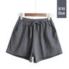 2022 Women's High Waist Cotton & Linen Slim Loose Shorts - Large Size, Lightweight, Elastic Waist Casual Hot Pants
