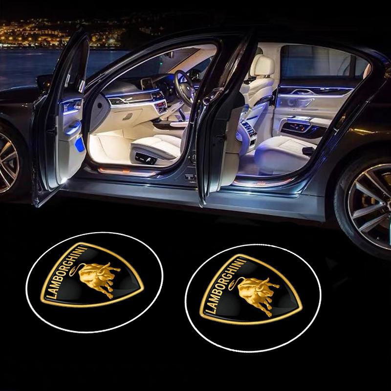 Car Door HD Projector Lamp LED Decoration Atmosphere Light For Lamborghini Urus LP570 LP610 Urus LP700 770 Gallardo Aventador
