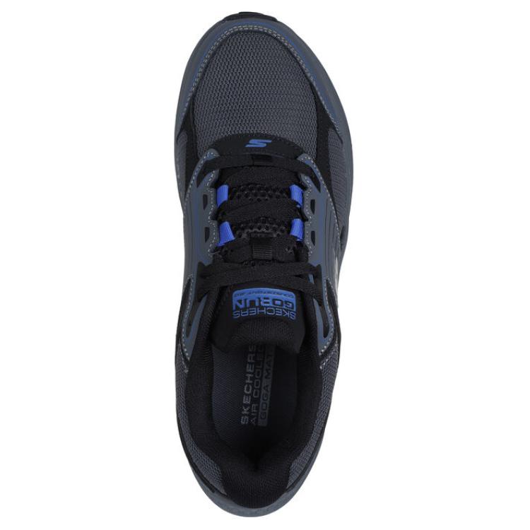 Skechers Go Run Consistent 2.0 Мужские Серо-синие Низкие Беговые Кроссовки Сетчатые Кожаные Прочные 220866-CCBL