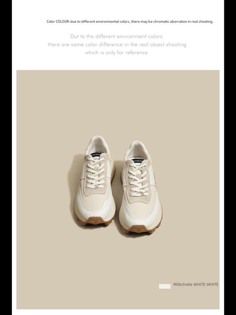 Женская спортивная обувь Ruoji Soft Leather Forrest Gump - осенние модные повседневные кроссовки для бега