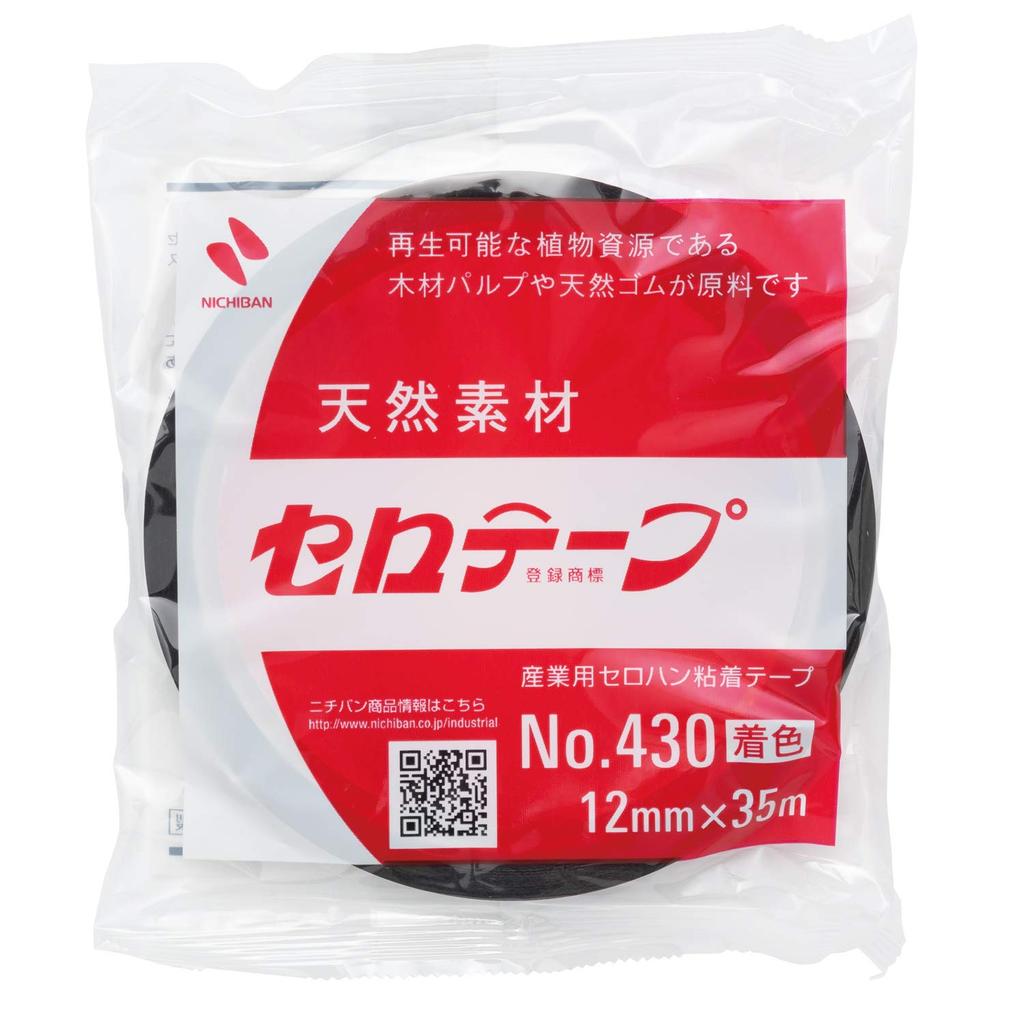 Nichiban Скотч цветной 12 мм x 35 м 10 рулонов черный 4306-1210P