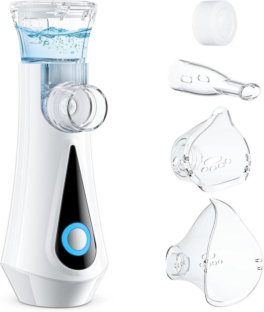 Ультратихий ингалятор для взрослых, детей, размер частиц 1-5 мкм, регулируемое распыление, перезаряжаемый ингалятор