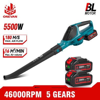 5500 Вт бесщеточный электрический воздуходув, беспроводной, для уборки листьев, пыли, снега, мощный, чистый электроинструмент для аккумулятора Makita 18 В