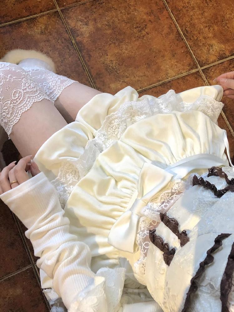 Кружевная пикантная плиссированная мини-юбка для девочек, женская юбка-трапеция, осень-зима, кавайная, милая праздничная юбка в стиле Харадзюку, корейская мода, повседневная юбка