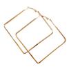 [R8044] - Золотые серьги-кольца «Хореография» - 60x60 мм 2 мм (квадратная сетка)