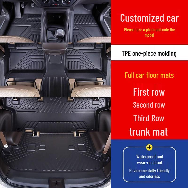 Прочный напольный коврик из ТПЭ с защитой порога для Changan CX70/CX70T.