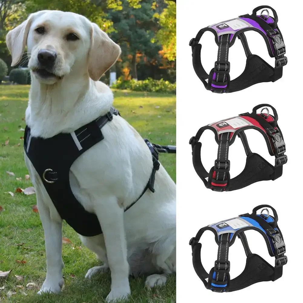 1Pc Pet Dog Harness Reflective Safety Harness Chest Strap Collar for Medium Large Dog French Bulldog Pug Bulldog Pet Products