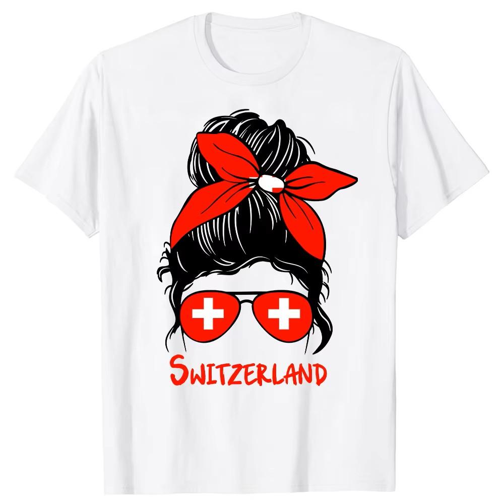 Switzerland Swiss Tshirt MMA Boxing Muay Thai National Flag Training Print 3D Short Sleeve Unisex Women Men Quick Dry Fitness Workout Gym Sport Casual