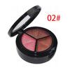 Tri-color Matte Shimmer Glitter Eye Shadow Palette Earth Color with Mirror with Brush Long-lasting Women Makeup Tools
