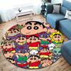Crayon Shinchan Round Area Rug Carpet Rug For Living Room Bedroom Sofa Playroom Decor Nonslip Floor Mat