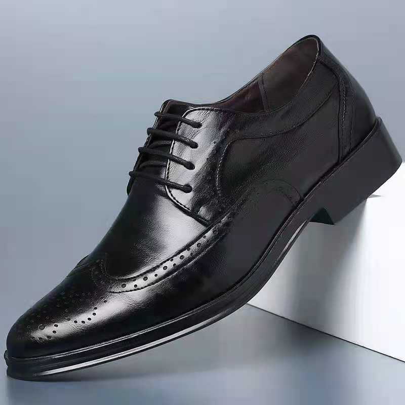 Мужские кожаные туфли осень новый стиль резные молодежные формальные свадебные фотостудии фотографии повседневные тенденции