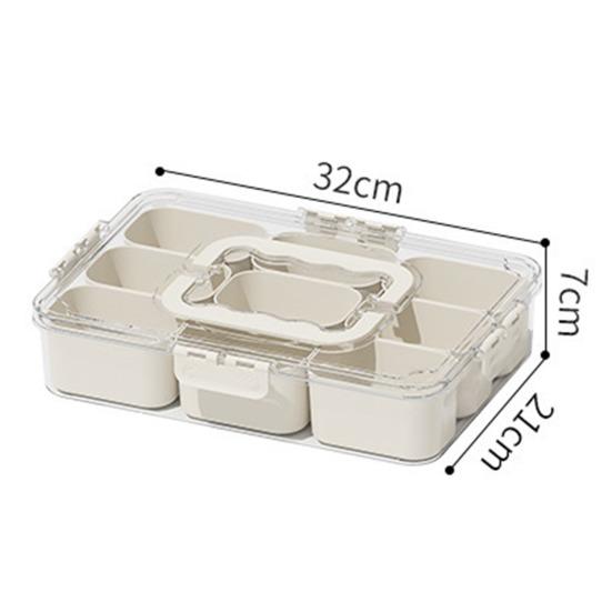 Контейнер для закусок с несколькими отделениями, не содержащий бисфенола А, прозрачная крышка, органайзер для холодильника, ящик для хранения продуктов