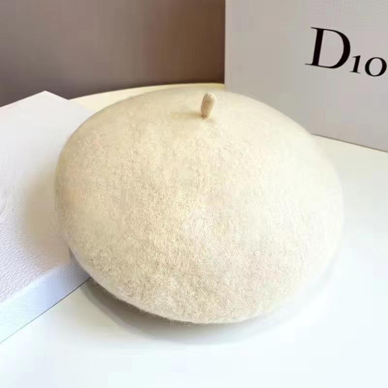 Берет шерстяной зимний универсальная шляпа, подчеркивающая лицо, маленькая шляпа художника, ретро шерстяная шляпа женская осень и зима