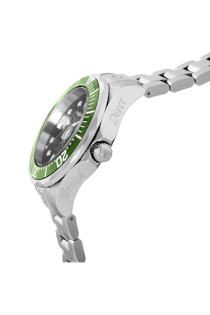 Часы Pro Diver Automatic, корпус 47 мм, серебристый ремешок из нержавеющей стали, черный циферблат, 3047, подлинный импортный продукт [Invicta] для мужчин [Товар]