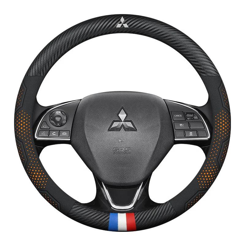 Для Mitsubishi Outlander Pajero Asx Colt Lancer Evolution X L200 Triton RALLIART Автомобильная противоскользящая накладка на руль из углеродного волокна WJ4