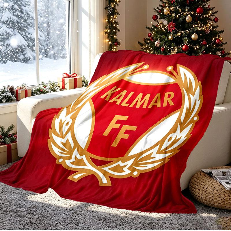 Kalmar FF Pattern Blanket for Home Decoration, Bed, Sofa, Car Travel, Camping, Suitable for All Seasons, Birthday Christmas Gift