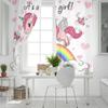 Cartoon Cute Unicorn Windows Curtains for Living Room Child Bedroom Window Treatment Blinds Kitchen Curtains